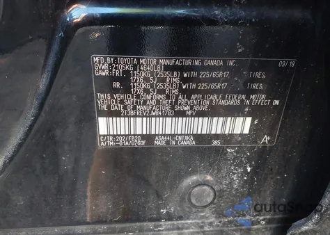 2018 Toyota Rav4 Le from USA, damaged, VIN 2T3BFREV2JW841783